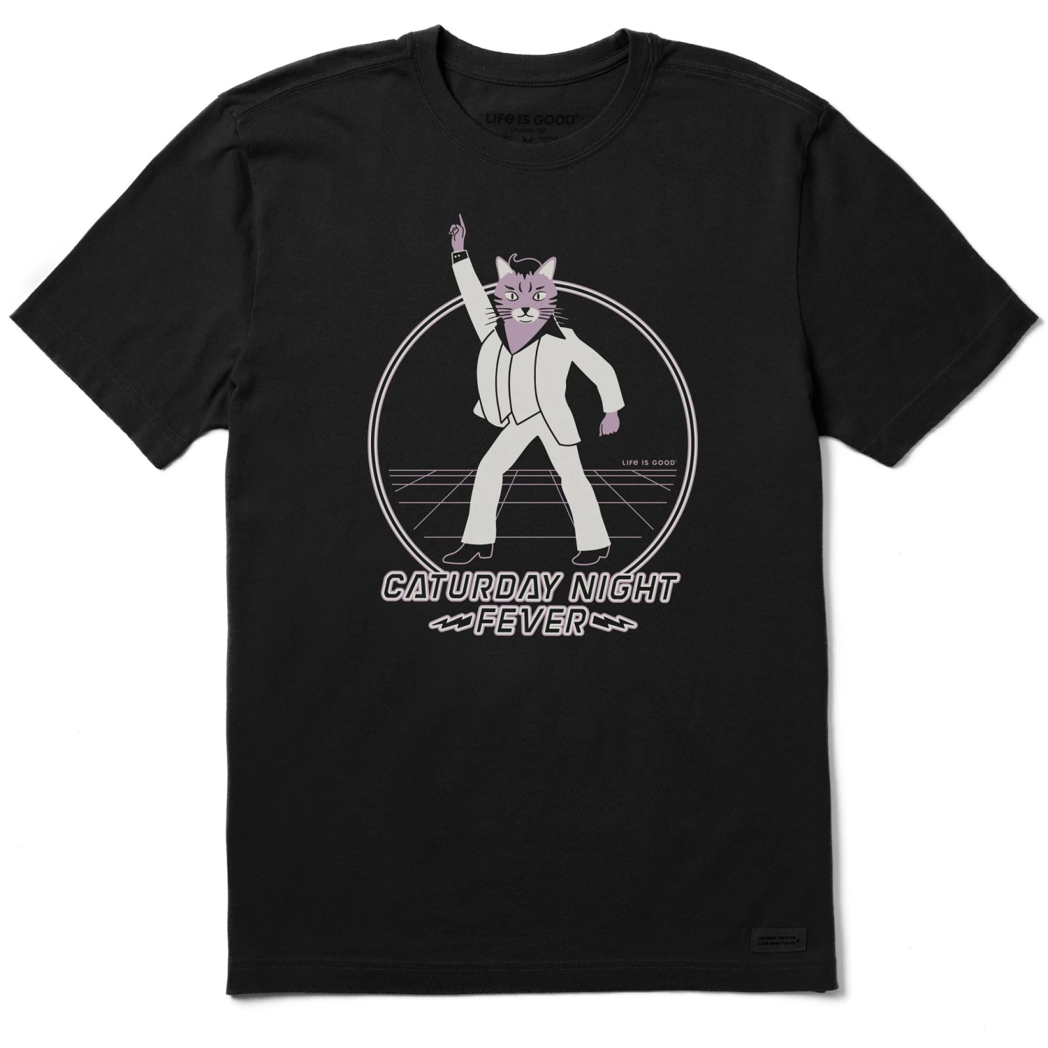 Men's Caturday Night Fever Dream Short Sleeve Tee 1 Men's Caturday Night Fever Dream Short Sleeve Tee