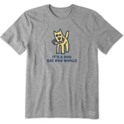 Men's It's A Dog Eat Dog World Short Sleeve Tee -LIFE IS GOOD SHOP 160544 1