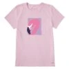 Women's Flamingo Face Short Sleeve Crusher Tee