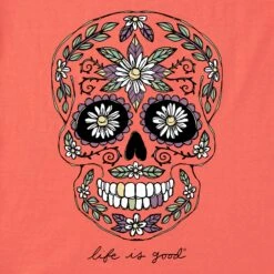Women's Daisy Skull Short Sleeve Crusher Tee -LIFE IS GOOD SHOP 161970 2