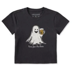 Women's Here For The Boos Ghost Crusher-LITE Shrunken Tee