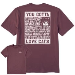 Men's Berts Cat Manifesto Short Sleeve Crusher Tee