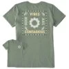 Women's Good Vibes Are Contagious Sun Short Sleeve Crusher Tee