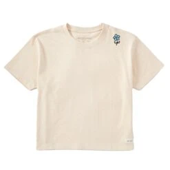Women's Keep It Simple Little Flower Short Sleeve Crusher Boxy Tee -LIFE IS GOOD SHOP 164303 1