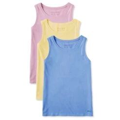 Women's Solid 3-Pack Crusher Tank- Multi 4