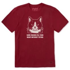 Men's Bert's Fill Your Heart Tuxedo Cat Short Sleeve Crusher Tee