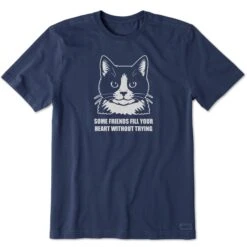 Men's Bert's Fill Your Heart Tuxedo Cat Short Sleeve Crusher Tee -LIFE IS GOOD SHOP 165255 1