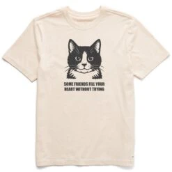 Men's Bert's Fill Your Heart Tuxedo Cat Short Sleeve Crusher Tee -LIFE IS GOOD SHOP 165292 1