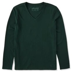 Women's Solid Long Sleeve Crusher Vee -LIFE IS GOOD SHOP 166819 1