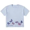 Women's Flying Butterflies Short Sleeve Crusher Boxy Tee