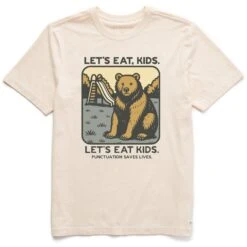 Men's Bert's Shirts Let's Eat Kids Short Sleeve Crusher Tee -LIFE IS GOOD SHOP 167628 1