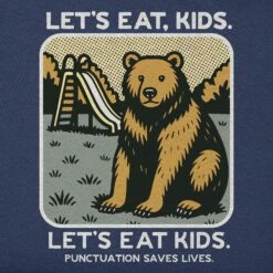 Men's Bert's Shirts Let's Eat Kids Short Sleeve Crusher Tee -LIFE IS GOOD SHOP 167642 2