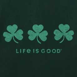 Women's Three Shamrocks Short Sleeve Crusher Tee -LIFE IS GOOD SHOP 167803 2