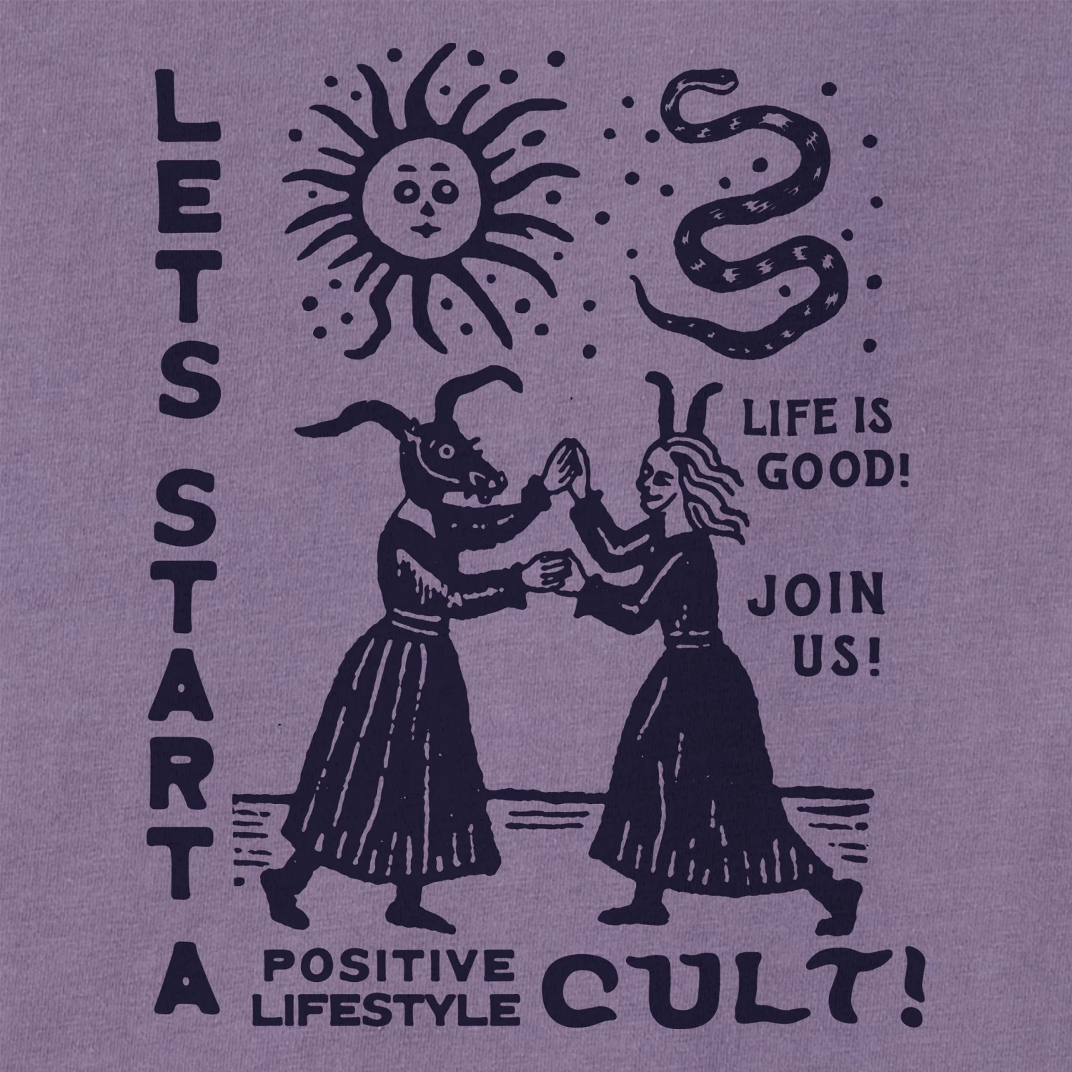 Women's Let's Start A Cult Long Sleeve Crusher Vee 2 Women's Let's Start A Cult Long Sleeve Crusher Vee - Image 2