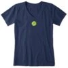 Women's Tennis Ball Short Sleeve Vee