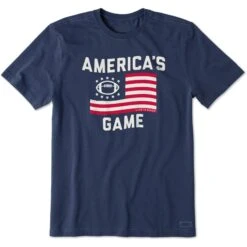 Men's America's Game Football Short Sleeve Tee -LIFE IS GOOD SHOP 168692 1
