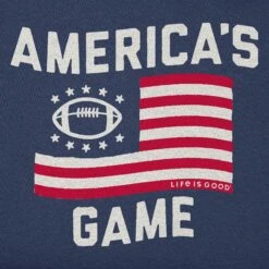 Men's America's Game Football Short Sleeve Tee -LIFE IS GOOD SHOP 168692 2