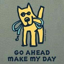 Men's Go Ahead Make My Day Long Sleeve Crusher Tee -LIFE IS GOOD SHOP 169306 2