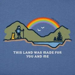 Women's This Land Was Made For You And Me Short Sleeve Tee -LIFE IS GOOD SHOP 169931 2