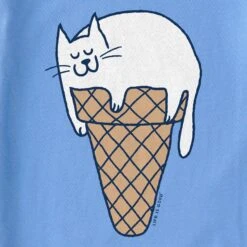 Women's Ice Cream Cat Short Sleeve Crusher Vee -LIFE IS GOOD SHOP 170095 2