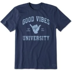 Men's Good Vibes University Short Sleeve Tee 6 Men's Good Vibes University Short Sleeve Tee -LIFE IS GOOD SHOP 170263 1