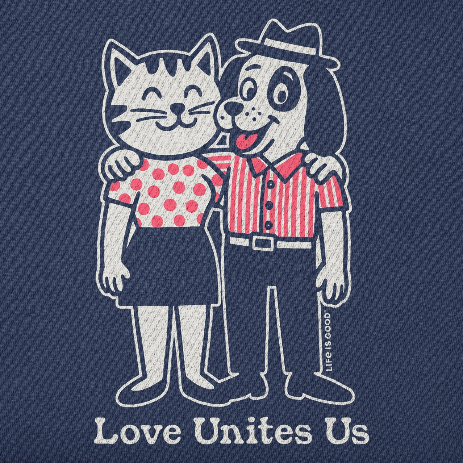 Women's Love Unites Cats And Dogs Short Sleeve Tee 2 Women's Love Unites Cats And Dogs Short Sleeve Tee - Image 2