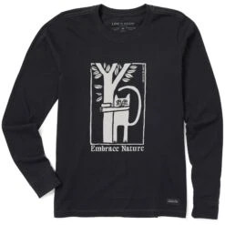 Women's Embrace Nature Cat Long Sleeve Crusher Tee