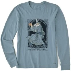 Women's Fantasy Football Wizard QB Long Sleeve Crusher Tee