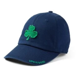 Adult Unisex Applique Shamrock Tattered Chill Cap -LIFE IS GOOD SHOP 55746 3