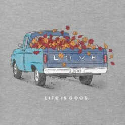 Women's Fall Love Truck Short Sleeve Crusher Vee -LIFE IS GOOD SHOP 76645 2