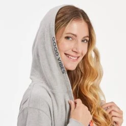 Women's Good Vibes Wordmark Beyond Hip French Terry Tunic -LIFE IS GOOD SHOP 77641 4