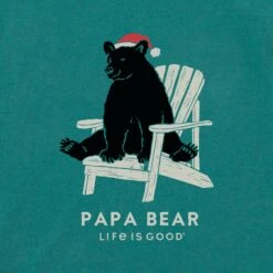 Men's Holiday Adirondack Papa Bear Long Sleeve Crusher Tee -LIFE IS GOOD SHOP 80813 2