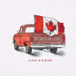 Women's Canada Flag Truck Short Sleeve Tee -LIFE IS GOOD SHOP 81777 2 bd2ddf2b ace2 47cc b57e 493bdb0aefbf