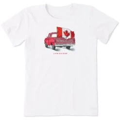 Women's Canada Flag Truck Short Sleeve Tee -LIFE IS GOOD SHOP 81790 1