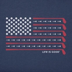 Men's Golf Flag Long Sleeve Crusher Tee -LIFE IS GOOD SHOP 84342 2