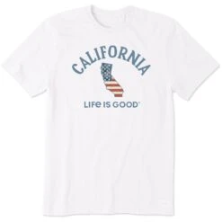 Men's California Arched Flag Short Sleeve Crusher Tee