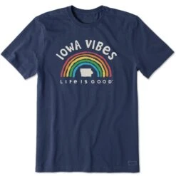 Men's Iowa Rainbow Vibes Short Sleeve Crusher Tee