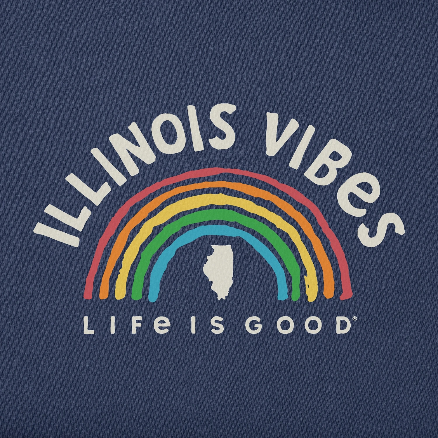 Women's Illinois Rainbow Vibes Short Sleeve Crusher Tee 2 Women's Illinois Rainbow Vibes Short Sleeve Crusher Tee - Image 2