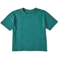 Women's Solid Short Sleeve Crusher Boxy Tee -LIFE IS GOOD SHOP 86068 1