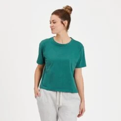 Women's Solid Short Sleeve Crusher Boxy Tee -LIFE IS GOOD SHOP 86068 2