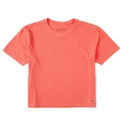 Women's Solid Short Sleeve Crusher Boxy Tee -LIFE IS GOOD SHOP 86069 1