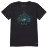 Women's Zodiac Moonflower Pisces Short Sleeve Crusher Tee