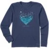 Women's Heart Of Snow Long Sleeve Crusher Tee