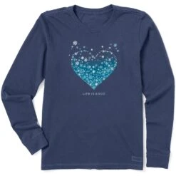 Women's Heart Of Snow Long Sleeve Crusher Tee