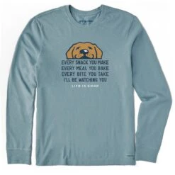 Men's I'll Be Watching You Long Sleeve Crusher Tee -LIFE IS GOOD SHOP 88713 1