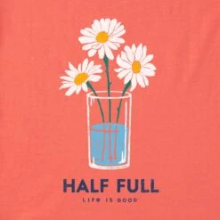 Women's Half Full Daisy Trio Short Sleeve Vee -LIFE IS GOOD SHOP 91609 2