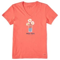 Women's Half Full Daisy Trio Short Sleeve Vee -LIFE IS GOOD SHOP 91643 1 f42714bf 0057 491b 8308 a5a75faff45b