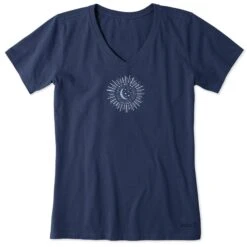 Women's Primal Moon And Sun Short Sleeve Vee -LIFE IS GOOD SHOP 93485 1 7986e3c3 38f3 4dc6 83aa 365ce7bede04