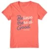 Women's Be The Good Script Short Sleeve Crusher Vee