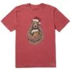 Men's Beer Hug Santa Bear Short Sleeve Crusher Tee